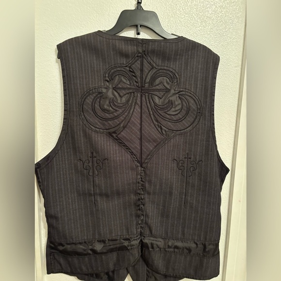 Affliction black premium embroidered vest L - Picture 7 of 9